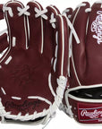 Rawlings Heart of the Hide 11.5" Maroon/White Baseball Glove