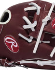 Rawlings Heart of the Hide 11.5" Maroon/White Baseball Glove
