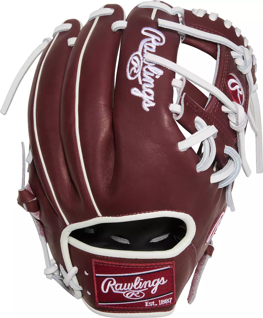 Rawlings Heart of the Hide 11.5" Maroon/White Baseball Glove