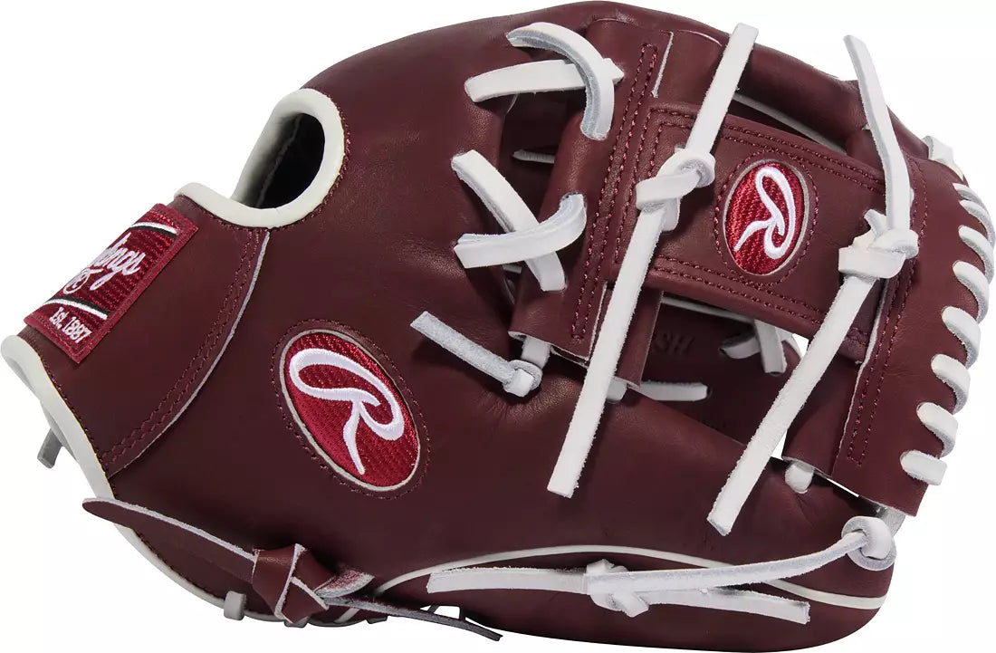 Rawlings Heart of the Hide 11.5" Maroon/White Baseball Glove