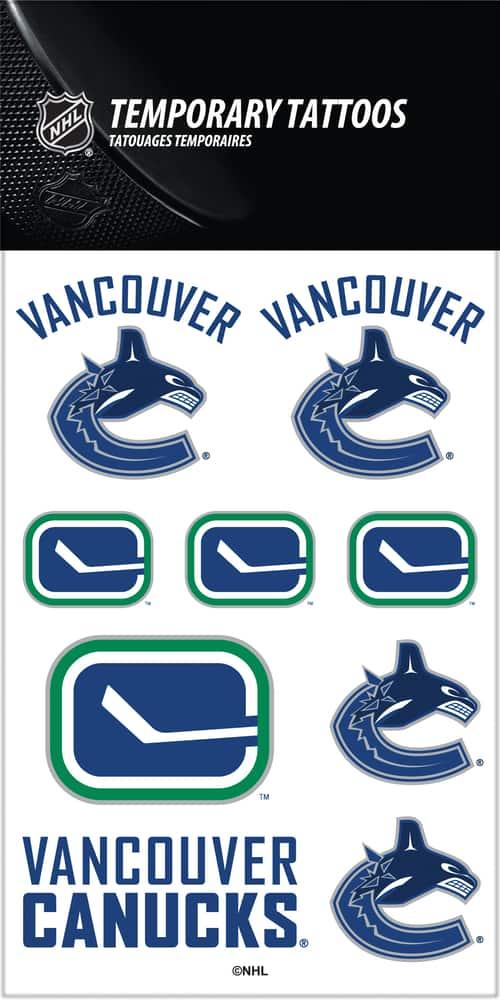 Canucks Temporary Tattoo Sheet