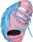 Rawlings Heart of the Hide Pink/Columbia Blule 12.25" First Base Mitt